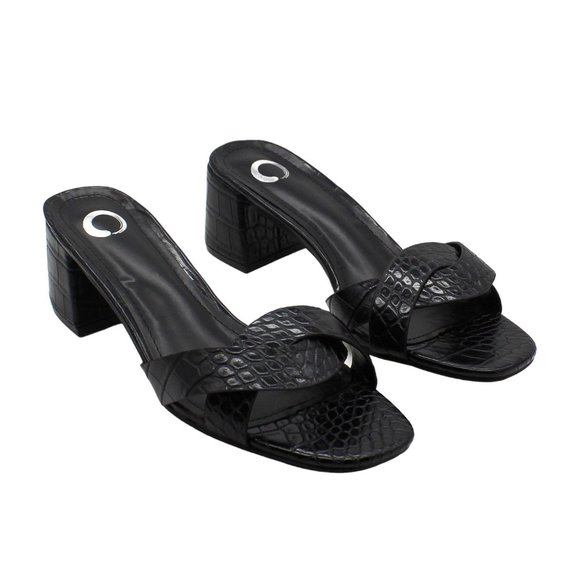 Journee Collection Shoes - Journee Collection Perette Slide Sandals (Black) Women's Shoes
